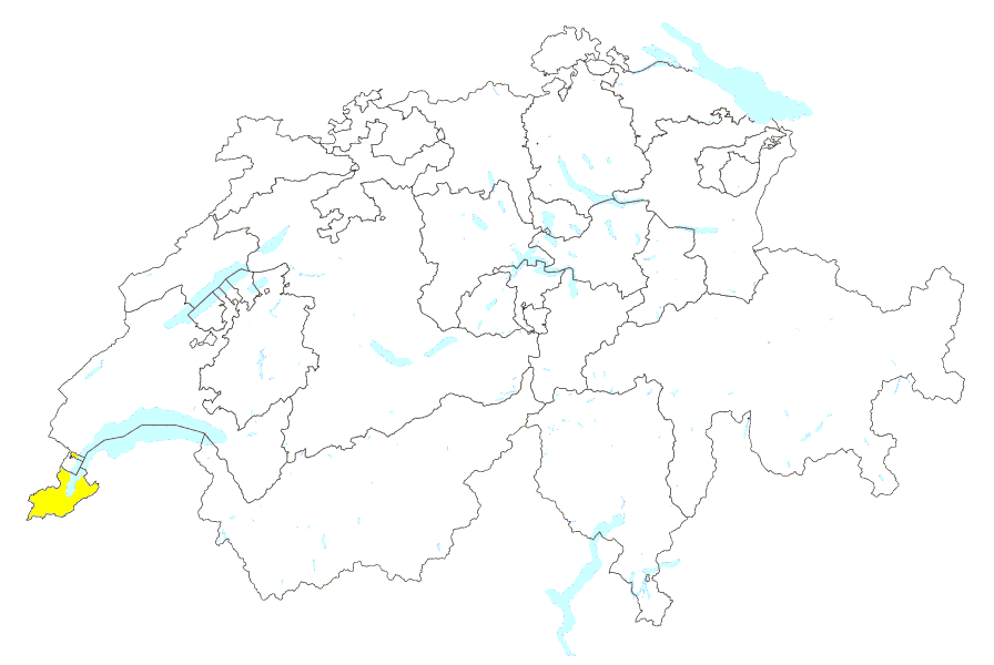 Landkarte Kanton Genf Schweiz