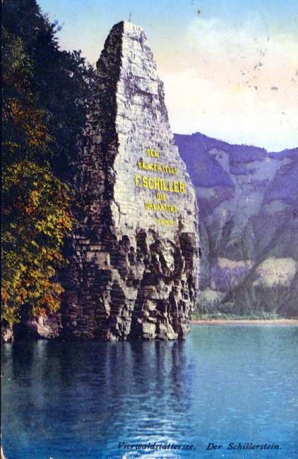 Dichter Friedrich Schiller SChiller Stein am Vierwaldstttersee zu Ehren dem deutschen Dichter Friedrich Schiller