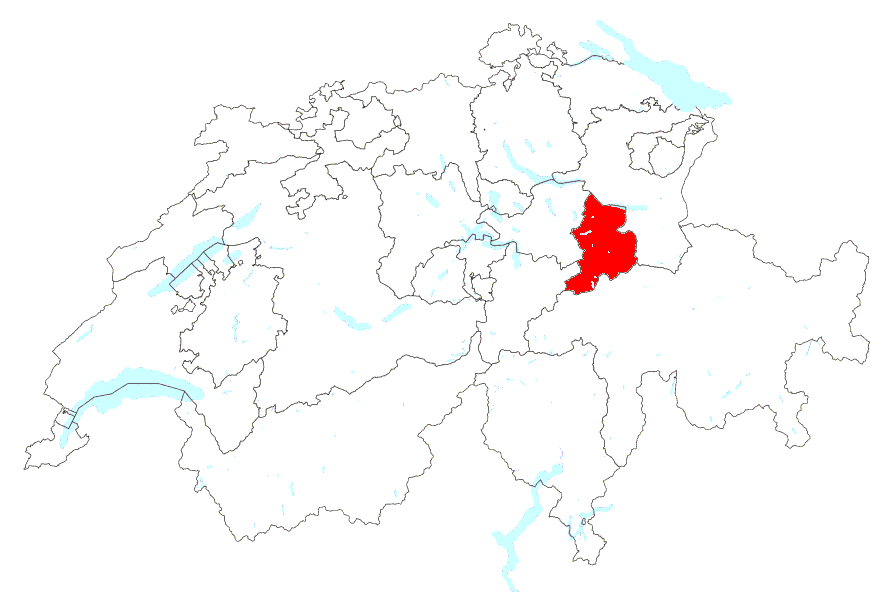Landkarte Kanton Glarus Schweiz