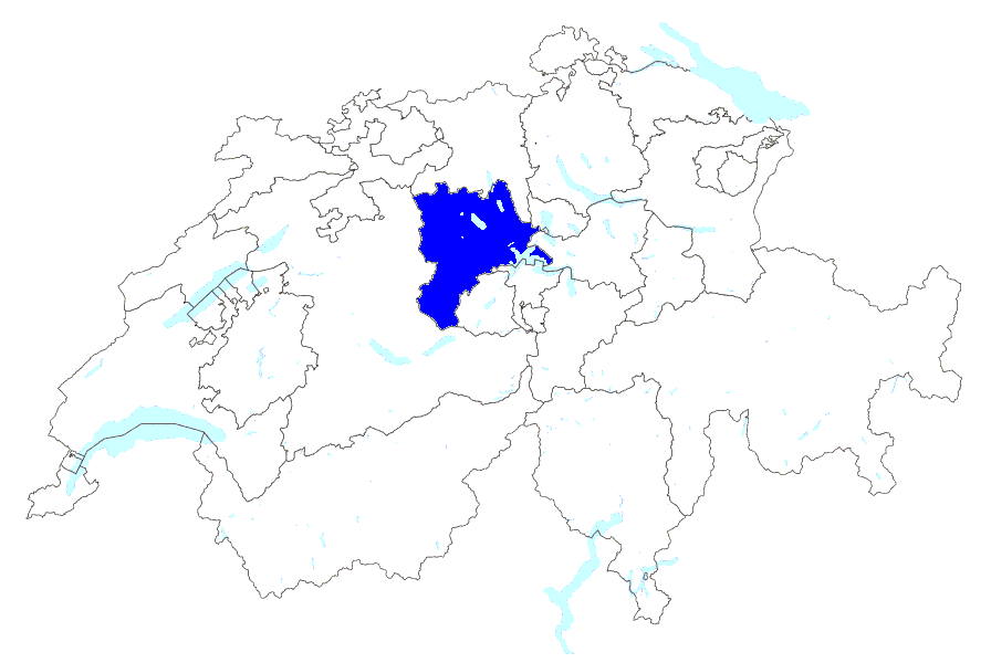 Landkarte Kanton Luzern Schweiz