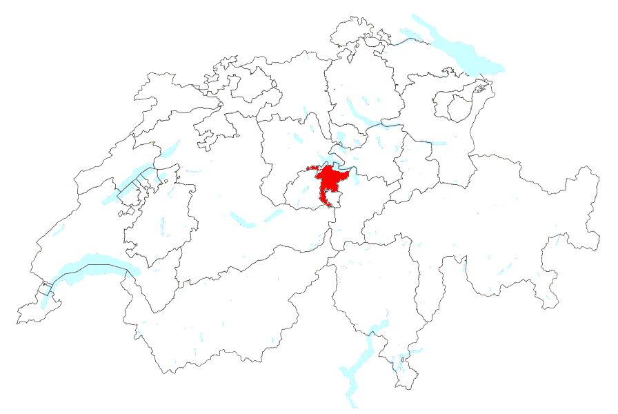 Landkarte Kanton Obwalden / Schweiz