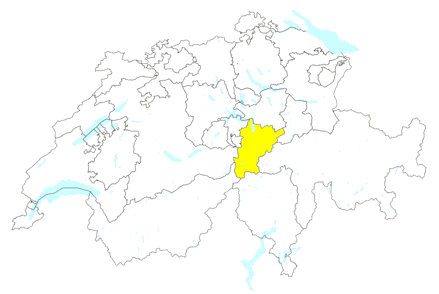 Uri Landkarte Kanton Uri / Zentralschweiz  Schweiz