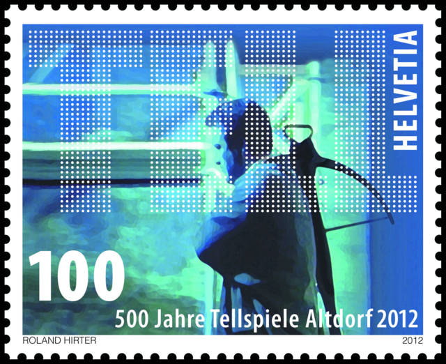 Briefmarke Wilhelm Tell - 500 Jahre Tellspiele Altdorf 2012
